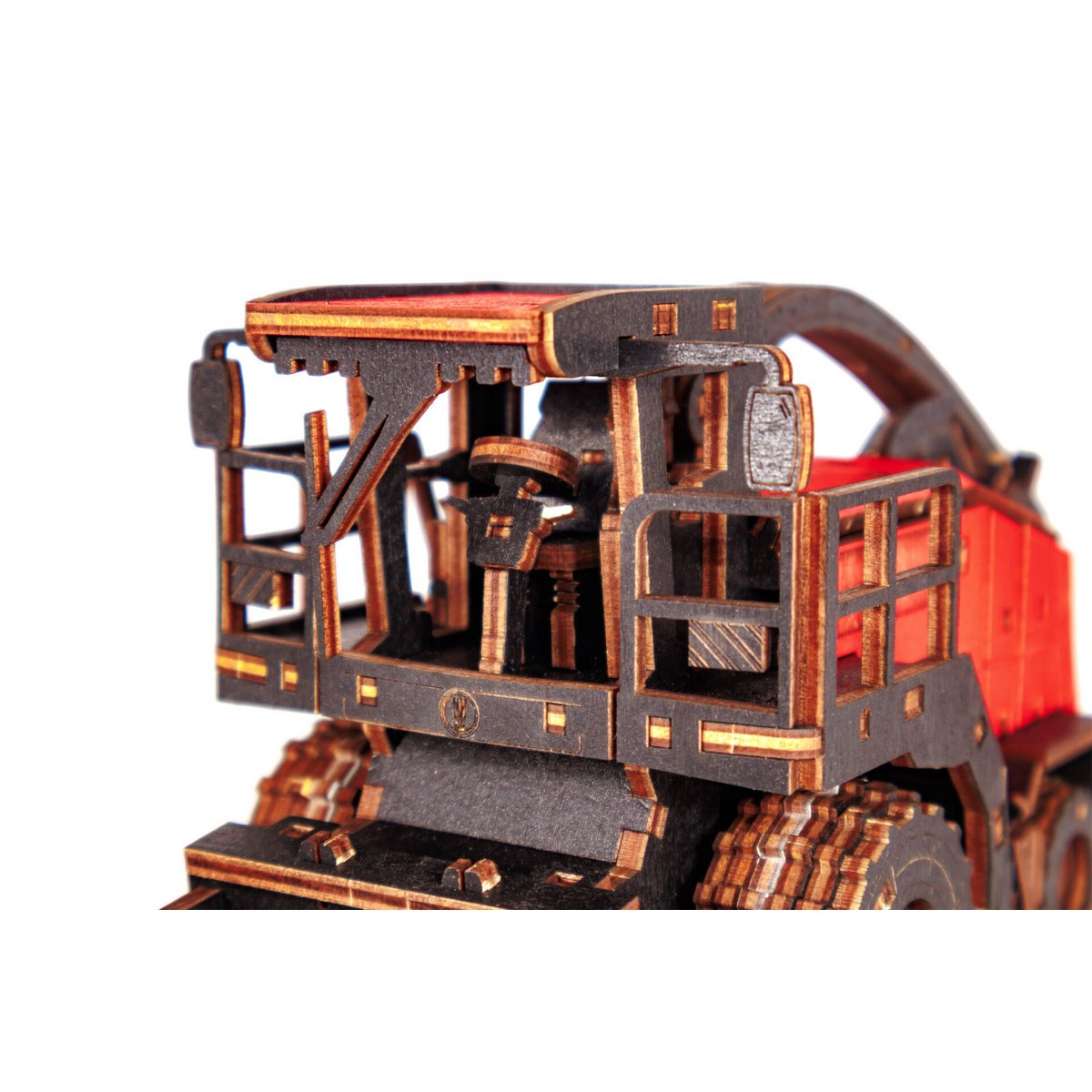 DIY houten mechanische puzzel hakselaar FS80, 27 x 15 x 12 cm
