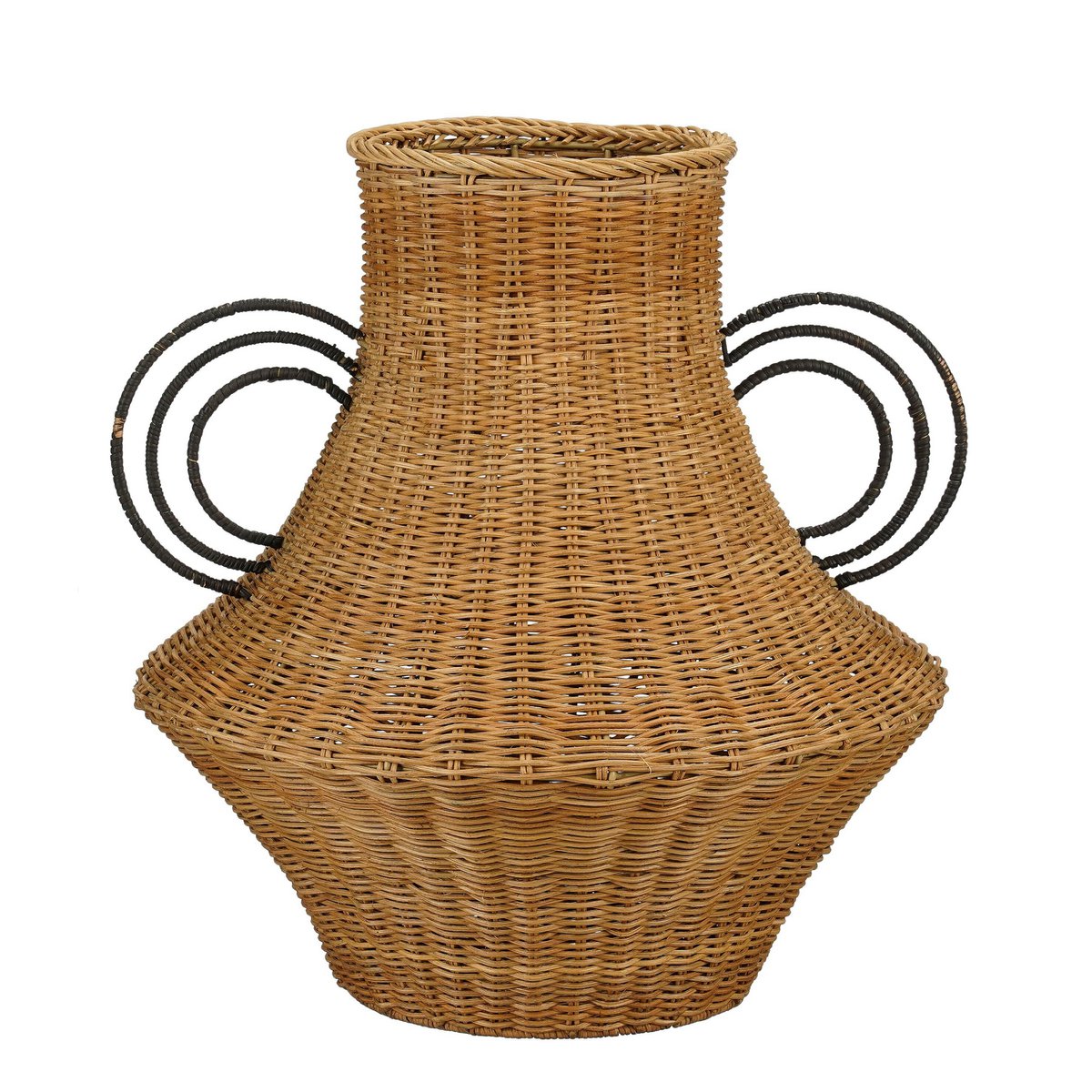 Mica Decorations Fabiola Decoratieve Vaas – Rotan (H43 x Ø30 cm)