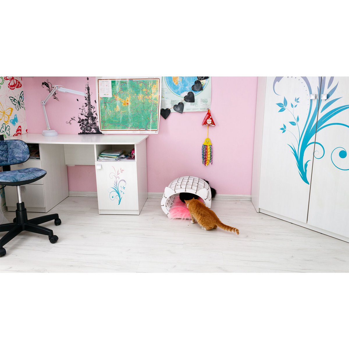 Houten huisje voor katten, 3D bouwpakket