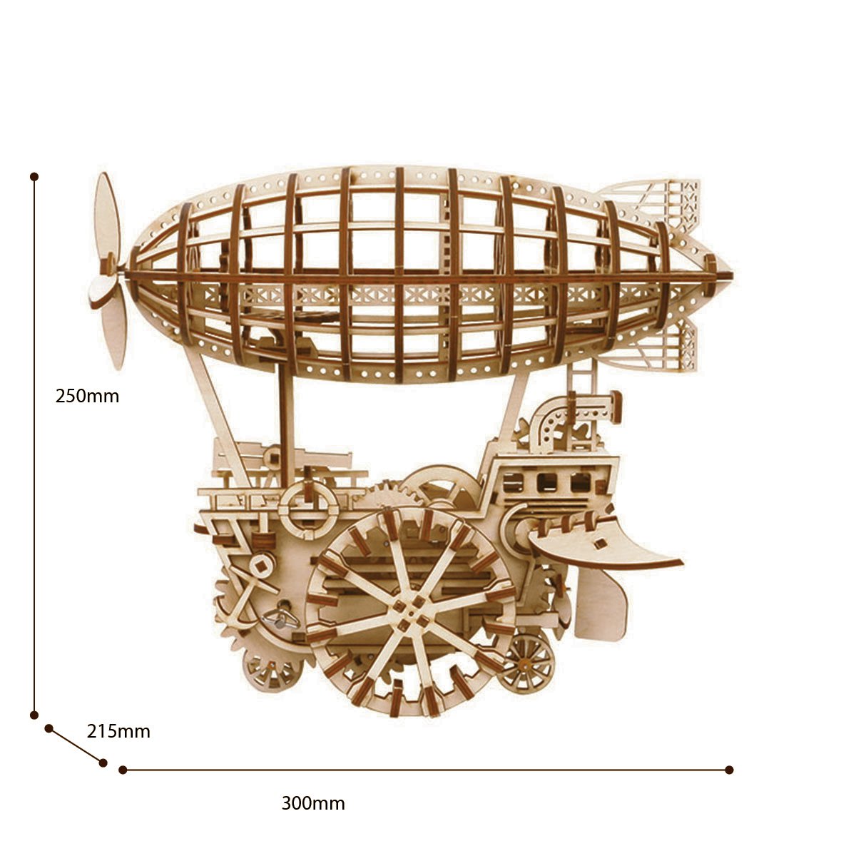 3D houten puzzel luchtschip airship 30 × 21,5 × 25 cm – 229 stukjes
