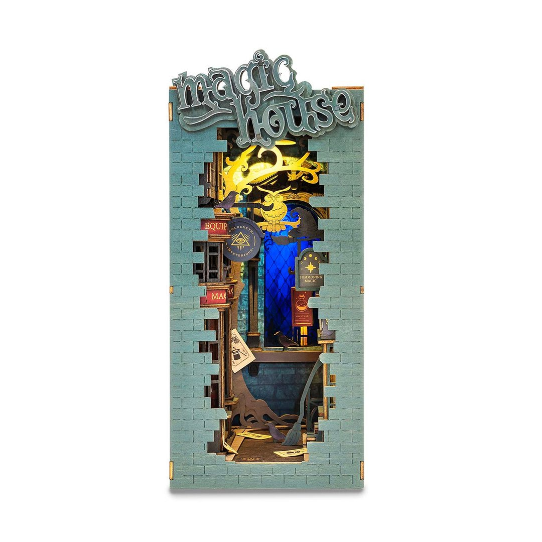 DIY book nook bookend magic house, 24 cm