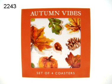 Herfst onderzetters, 4 stuks