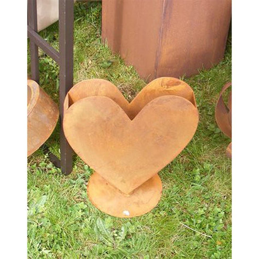 Roestig plantenhart "Hilde" | Moederdag decoratie hart | Vintage tuindecoratie