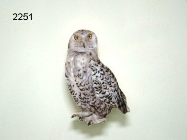 Sneeuwuil magneet, hout