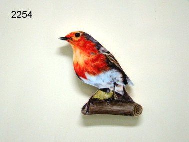 Roodborst magneet, hout