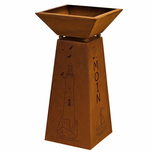 Patina sierzuil Moin met afneembare plantenbak en vuurtorenmotief