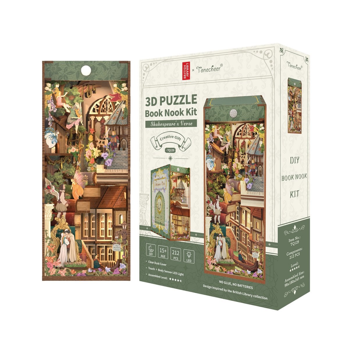 DIY book nook Shakespeare's Verse, 24,5 cm