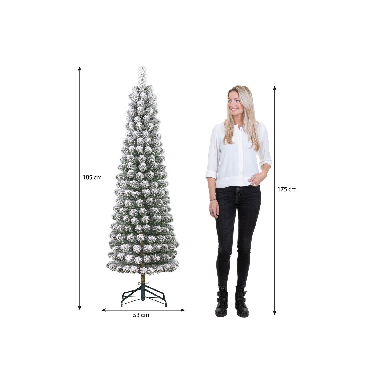 Charlton kunstkerstboom, licht besneeuwd, 185 cm, Ø53 cm