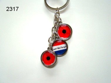 Klaproos/herdenking sleutelhanger