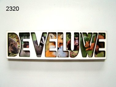 Veluwe lettermagneet, hout