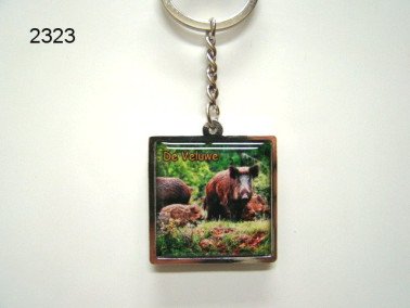 Veluwe/wild zwijn sleutelhanger