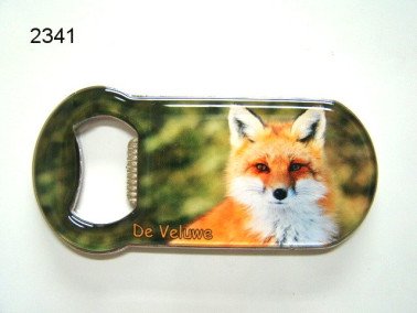 Veluwe/vos flesopener met magneet
