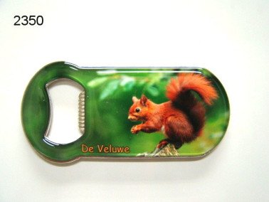 Veluwe/eekhoorn flesopener met magneet