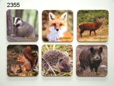 Veluwe onderzetters, 6 stuks