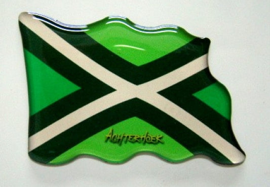 Achterhoekse vlag magneet in vlagvorm, ca. 5,5 x 8 cm