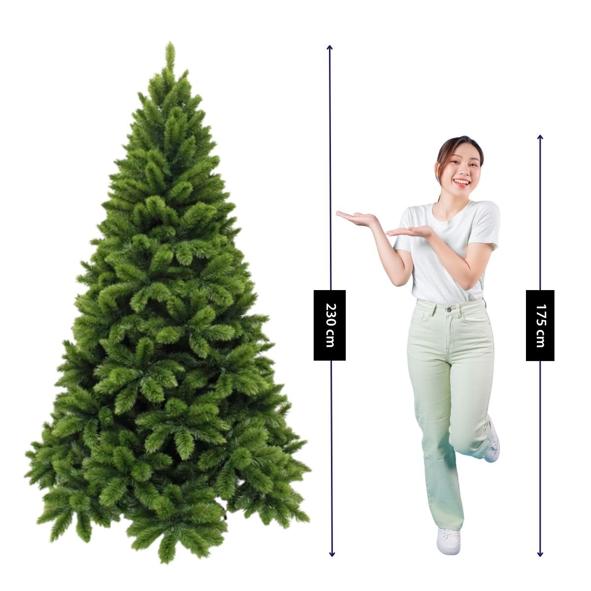 Tsuga besneeuwde kunstkerstboom, 230 cm