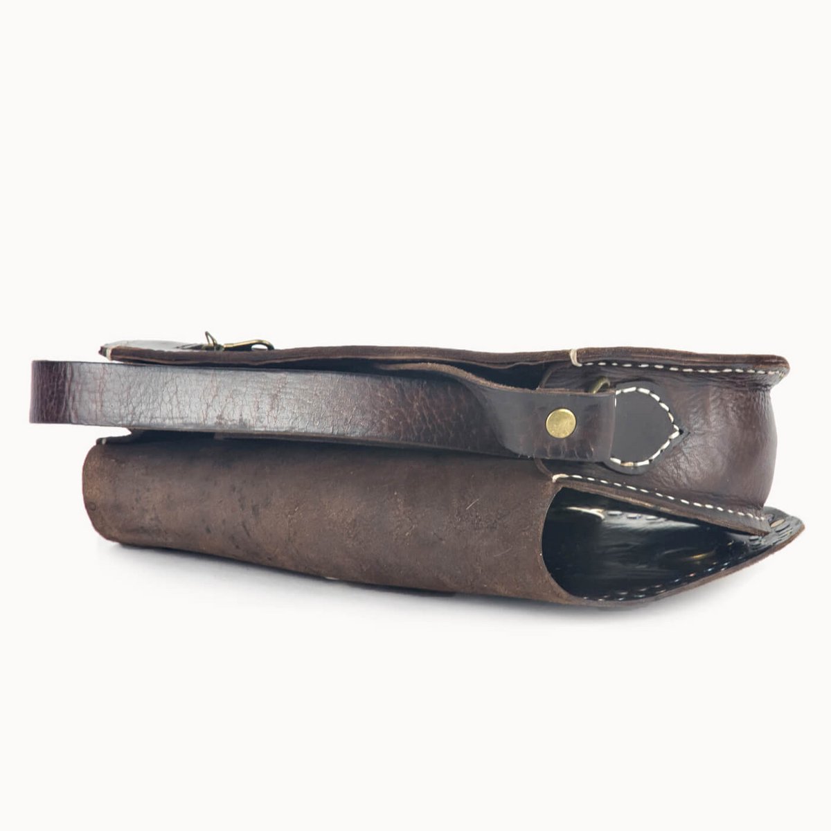 Odalis leren schoudertas van tuigleer, 27 × 6 × 21 cm