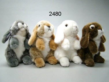 Hangoorkonijn pluche, 18 cm