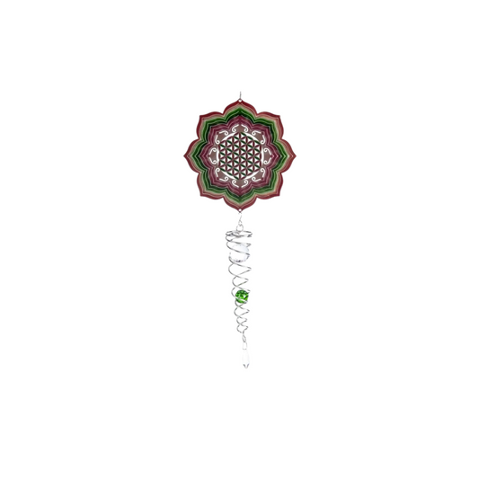 Zonvanger Spin Art Flower of Life Crystal Tail 60 cm