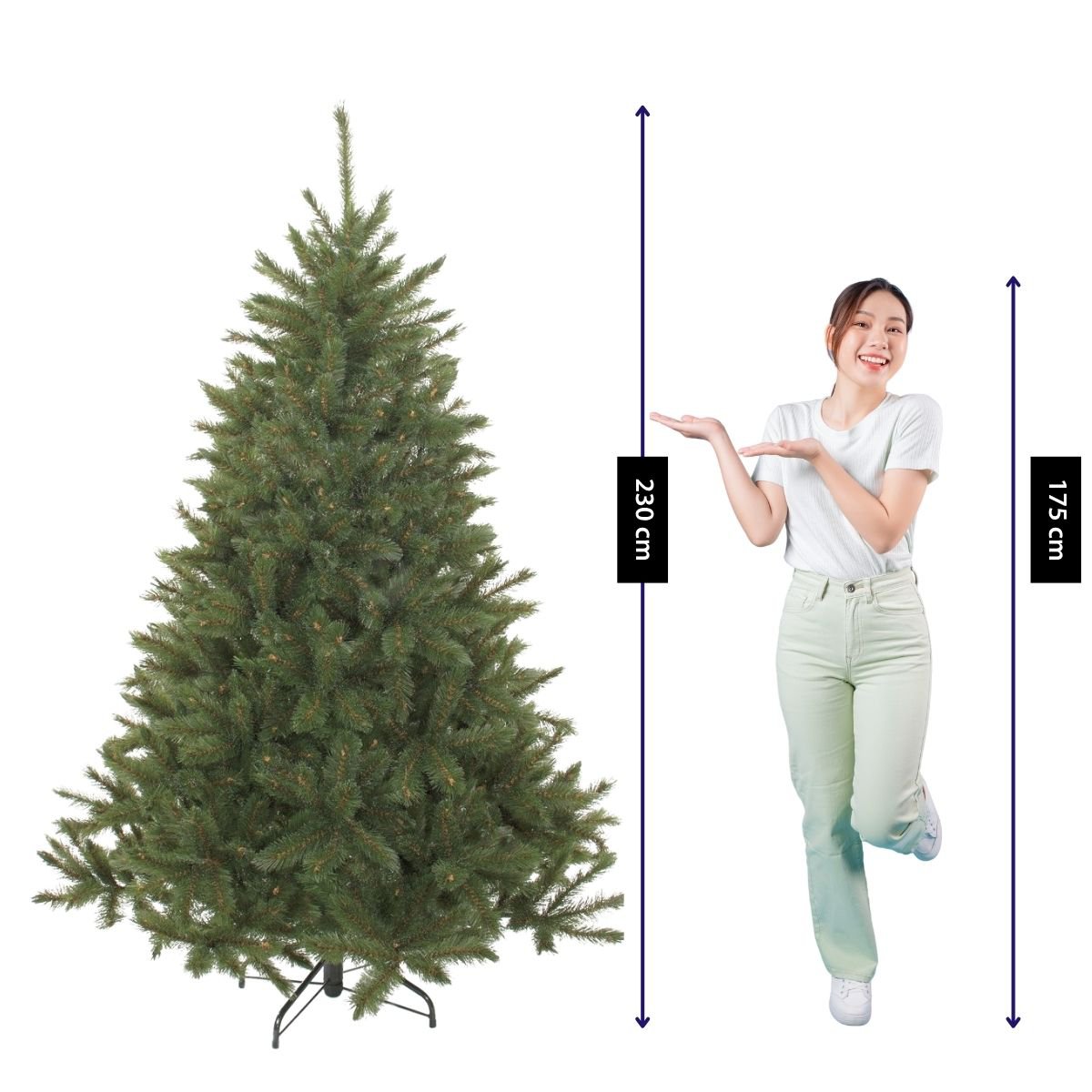 Bristlecone kunstkerstboom, 230 cm
