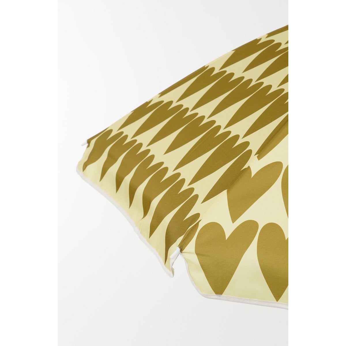 Bruine strandparasol met hartjesprint Ø160 cm