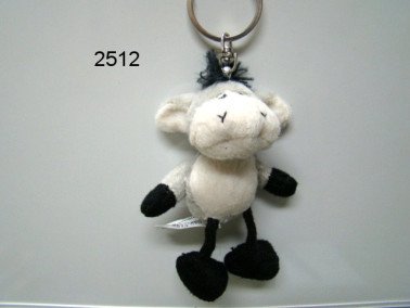 Ezel sleutelhanger pluche, 10 cm