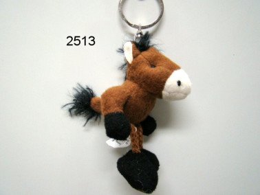 Paard sleutelhanger pluche, 10 cm