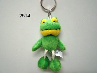 Kikker sleutelhanger pluche, 10 cm