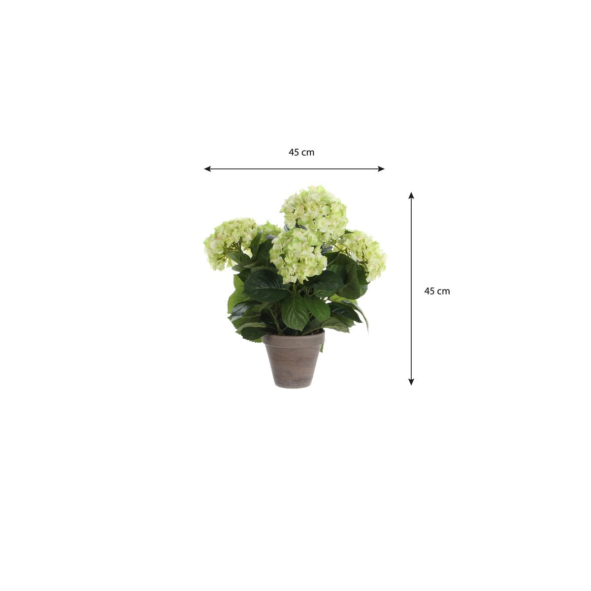 Hortensia kunstplant groen, 45 cm