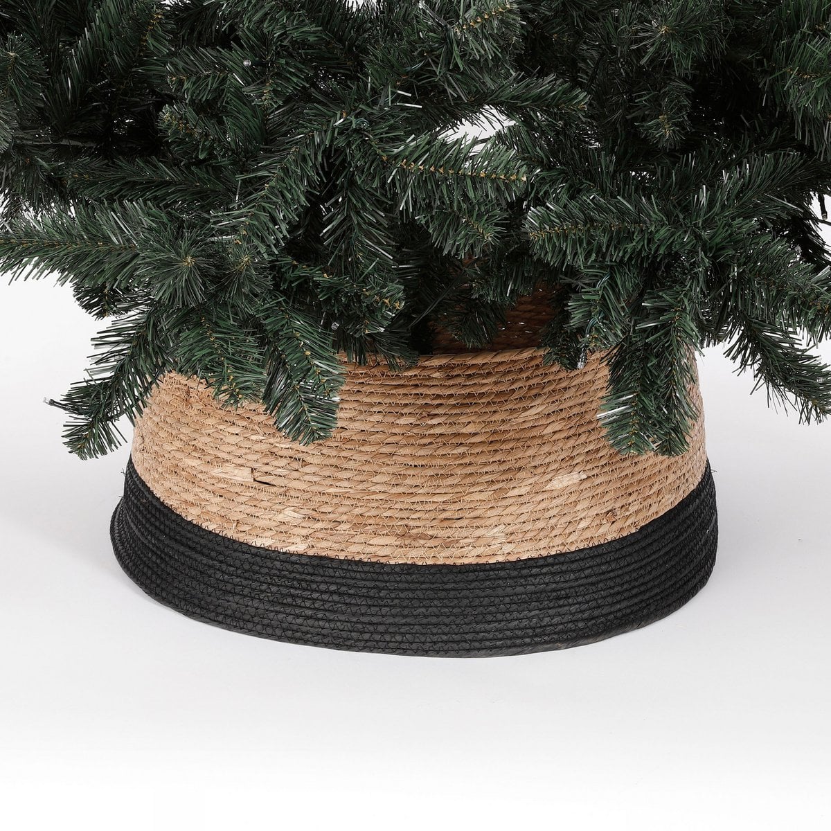 Kerstboomrok zeegras met zwart, Ø 58 × 26 cm