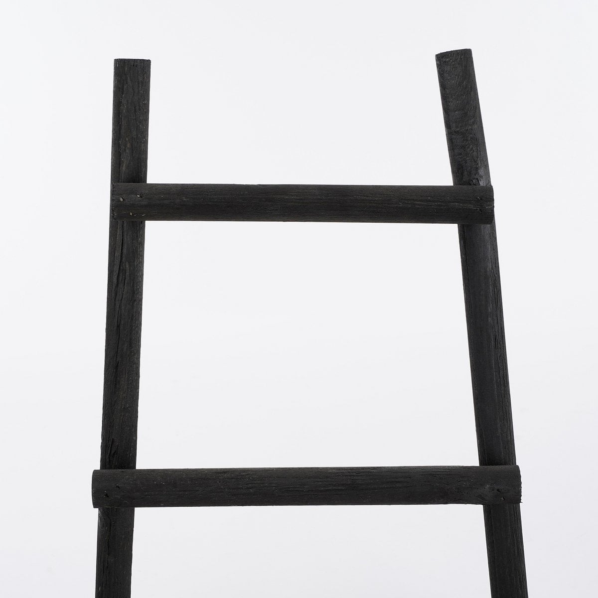 Decoratieve ladder hout zwart 49 × 29 × 119 cm