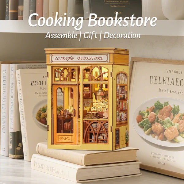 Cooking Bookstore book nook, 12,5 × 10 × 17 cm
