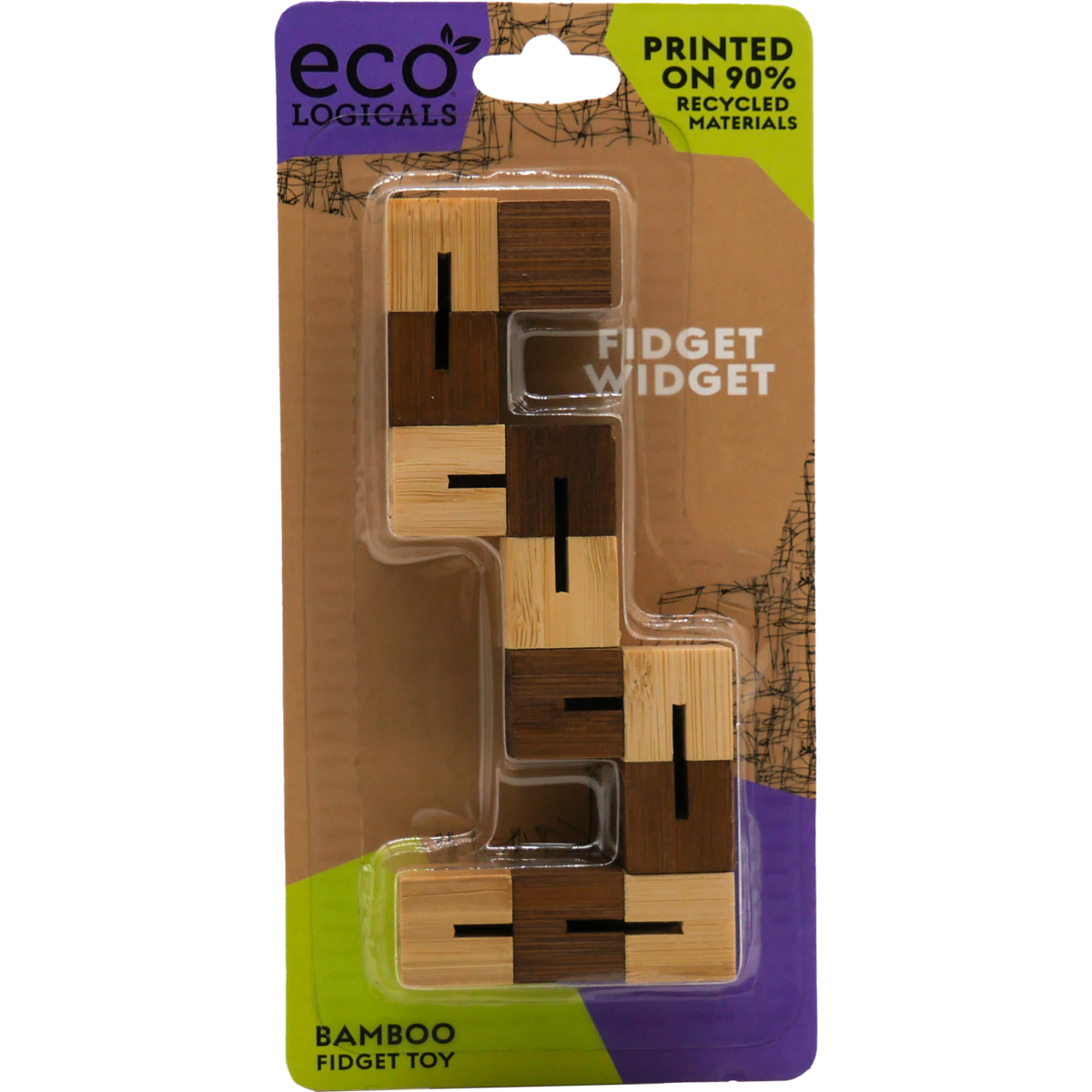 Breinbreker Fidget Widget bamboe puzzel