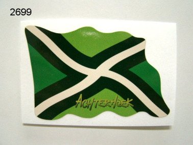 Achterhoek sticker vlagmodel, 9 x 5,8 cm