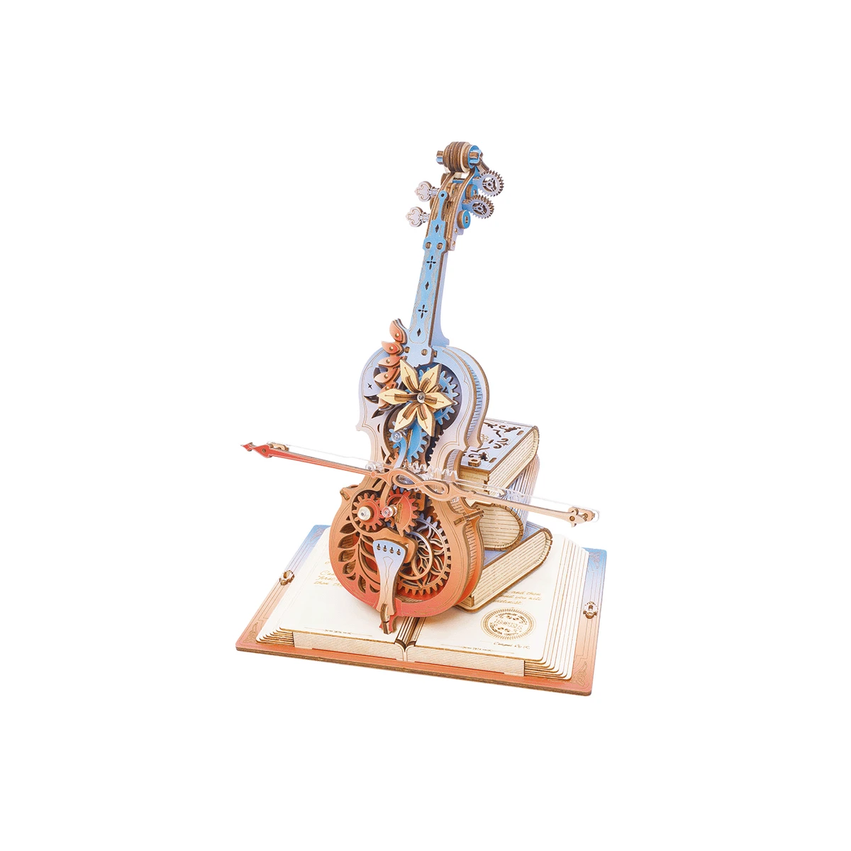 DIY 3D houten muziekdoos Magic Cello, 23,5 x 20,5 x 18,5 cm