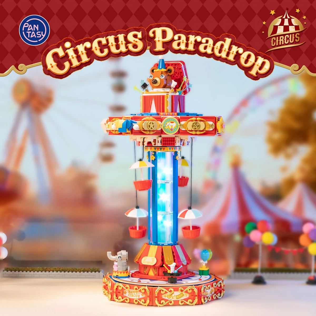 Pantasy 3D bouwblokjes Circus Paradrop, 26,1 x 26,2 x 45,1 cm