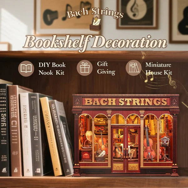 DIY huisje Bach strings, 17 cm