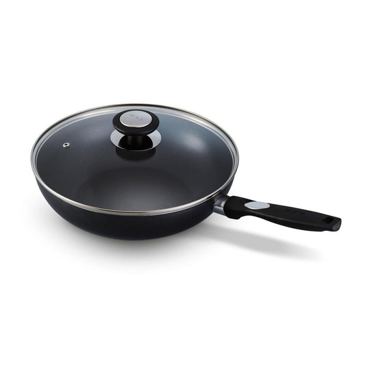 Beka Pro Induc R hapjespan met keramische antiaanbaklaag en glazen deksel Ø 28 cm