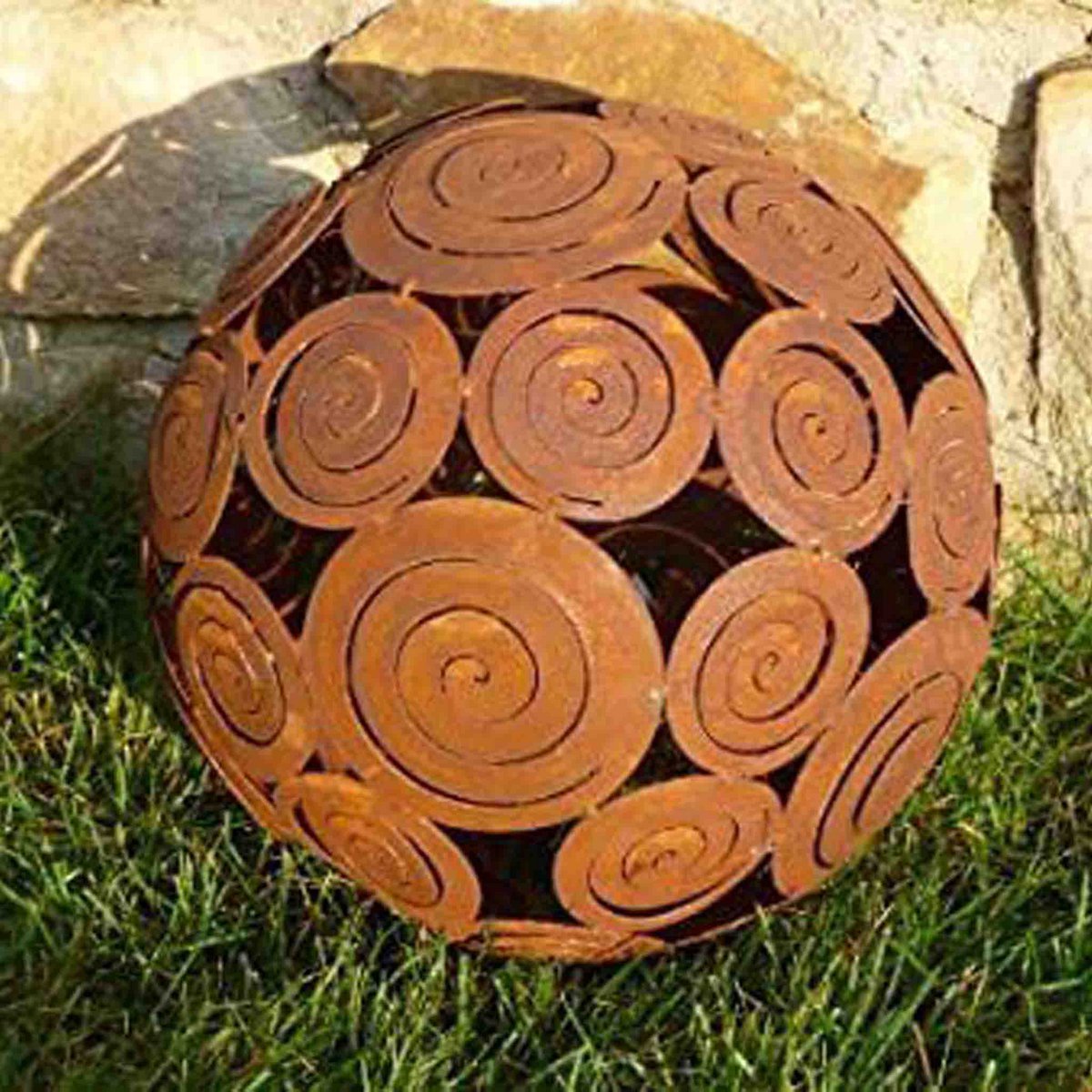 Metalen decoratiebal met roestpatina Ø28 of Ø40 cm