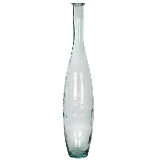Kyara flesvaas, gerecycled glas, transparant, Ø 20 × 100 cm
