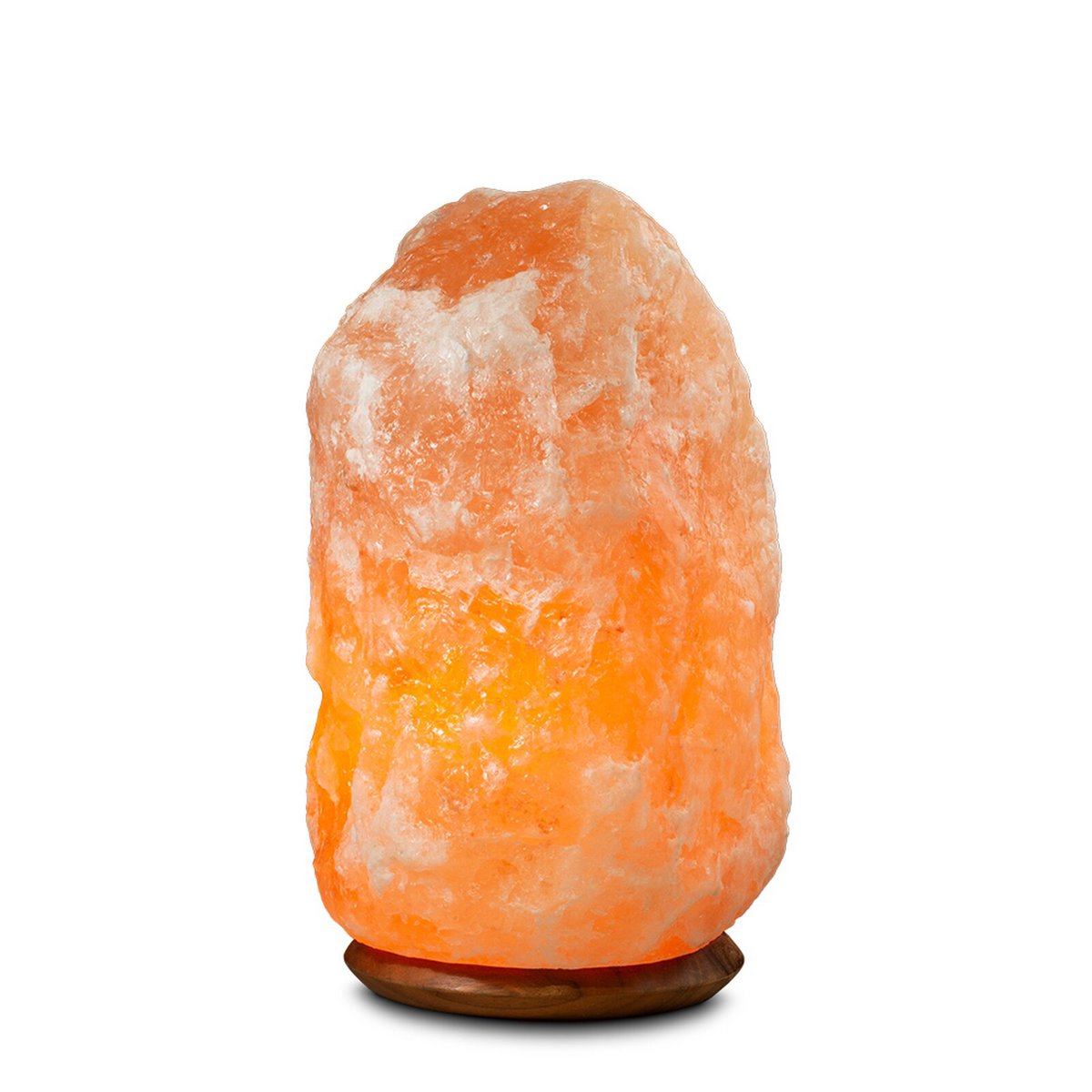 Salt Dreams rots zoutlamp met houten voet 18–22 kg