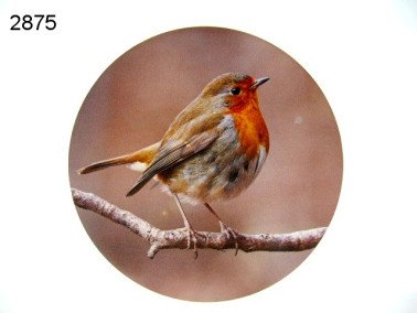 Houten decoratie roodborst, 15 cm