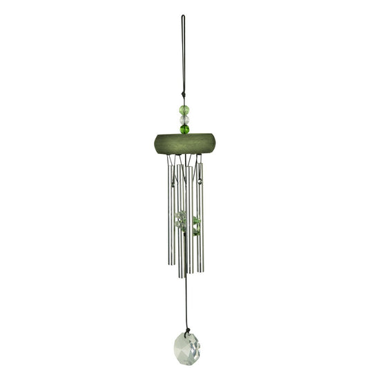 Windgong Gem Tunes Nature’s Melody met kristal, groen, 27 cm