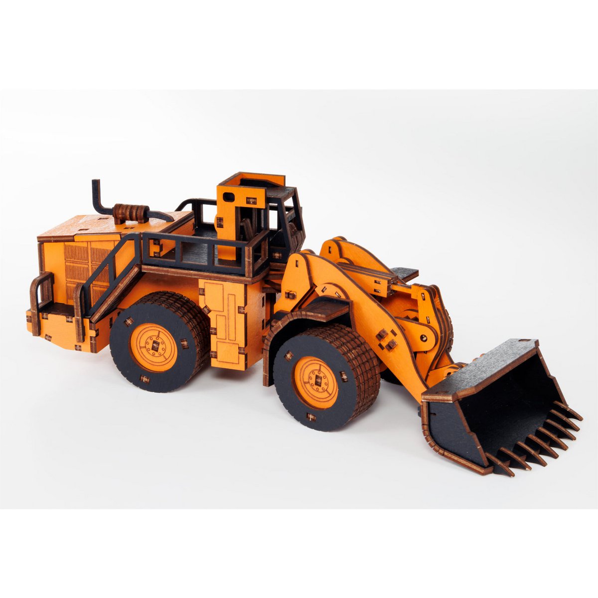 3D mechanische houten puzzel wiellader