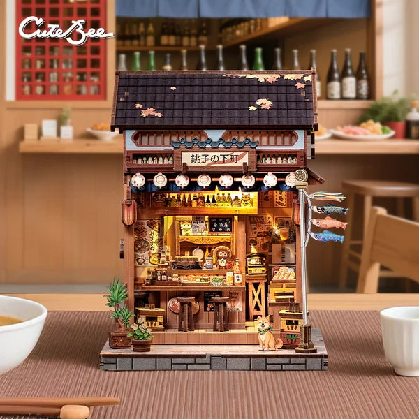 Choshi no Shitamachi miniatuurhuisje, 16 × 14 × 19 cm