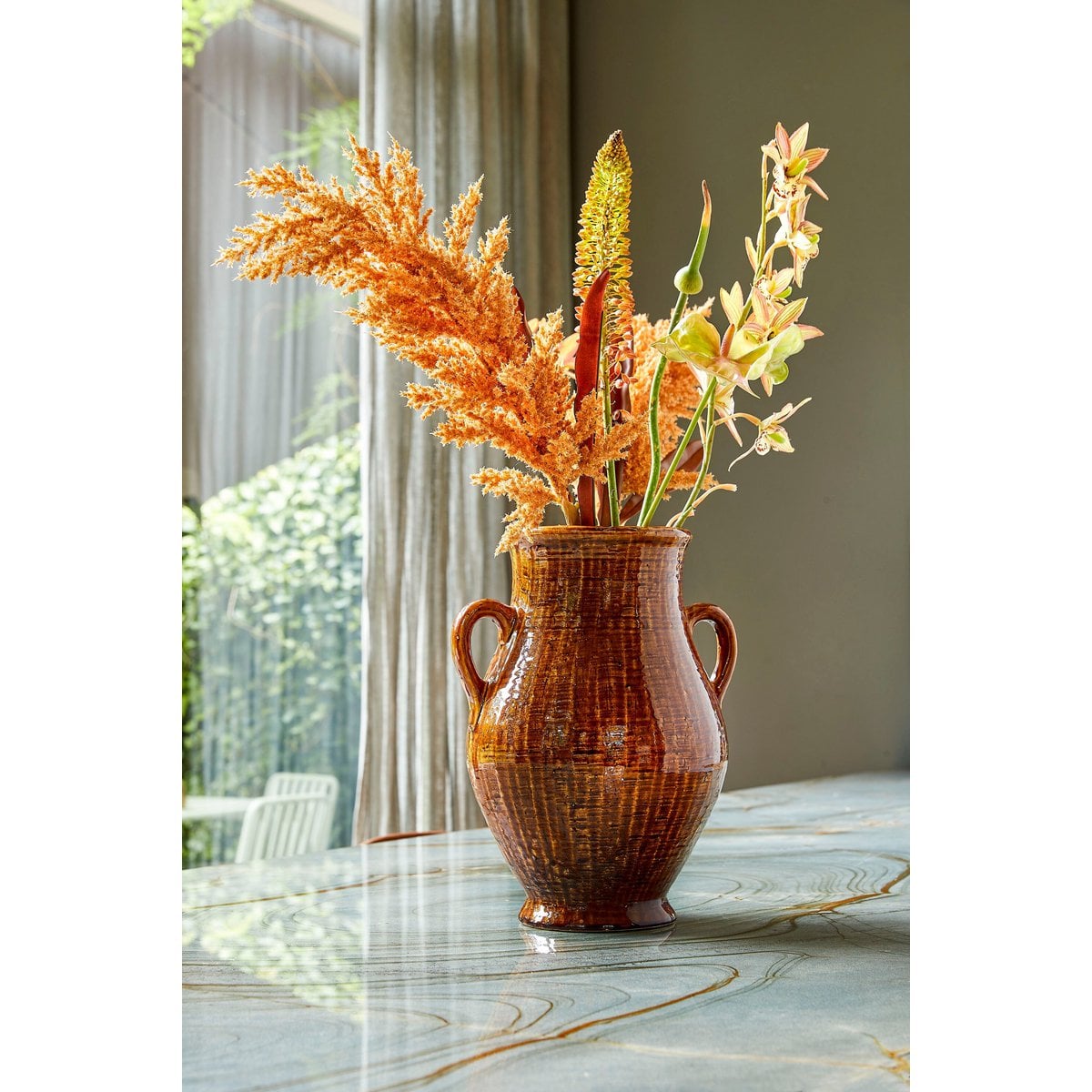Mica Decorations Elena Vaas – Keramiek Bruin