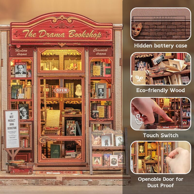 DIY house The Drama Bookshop, 18 cm