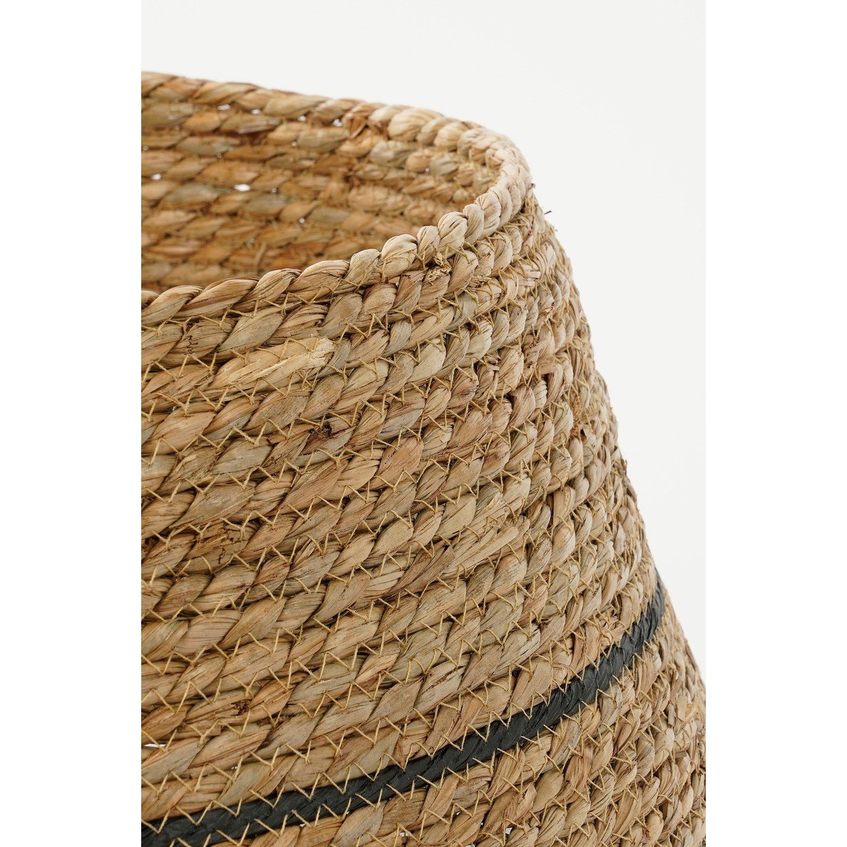 Kerstboomrok van zeegras, bruin met zwart, 58 cm