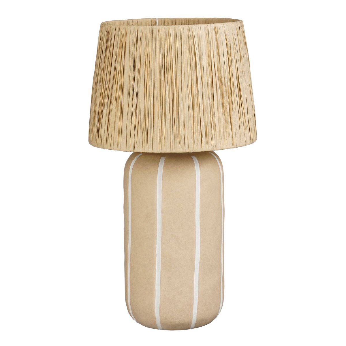 Mica Decorations Denton tafellamp beige wit keramiek 61 cm