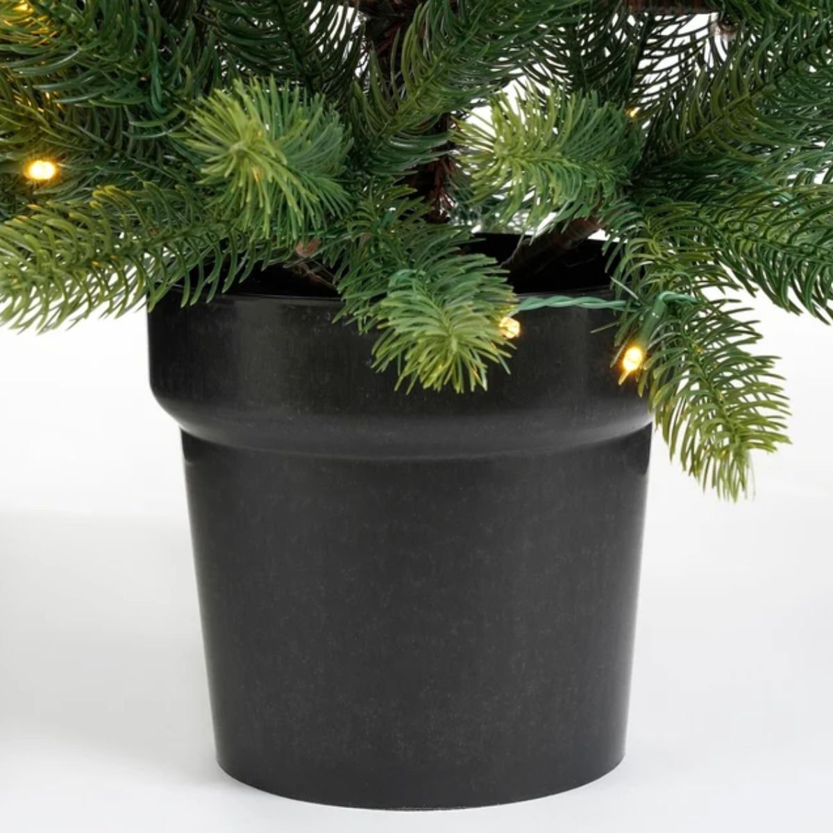 Nagoya set van 2 kunstkerstbomen en kerstkrans met verlichting, 90 cm, Ø 45 cm